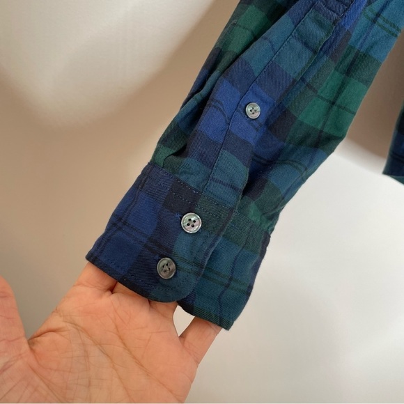 UNTUCKit Plaid Tartan Button Down Long Sleeve Collared Shirt Blue Green 8 - Picture 7 of 7